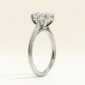 Piper Knife Edge Solitaire Ring in 14K White Gold
