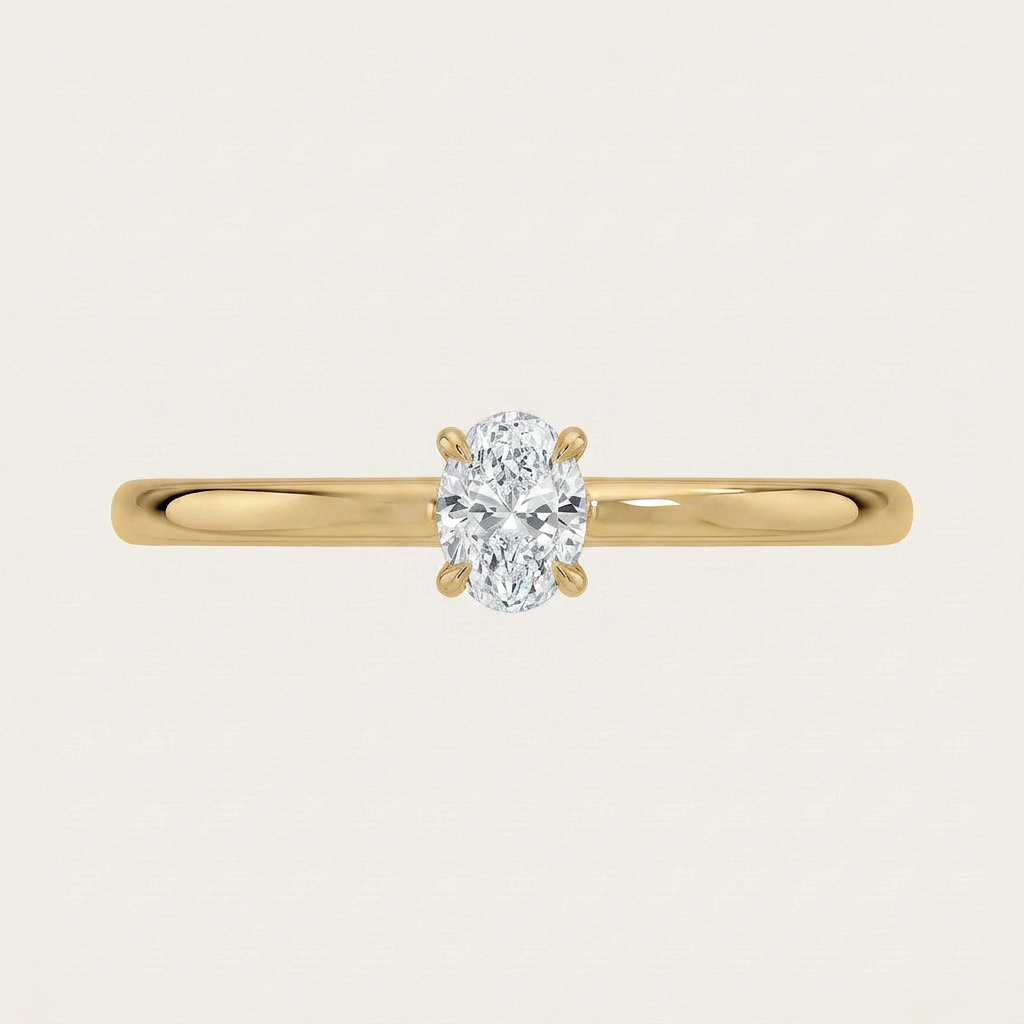 Secret Halo 1.5mm Diamond Ring in 14K Yellow Gold
