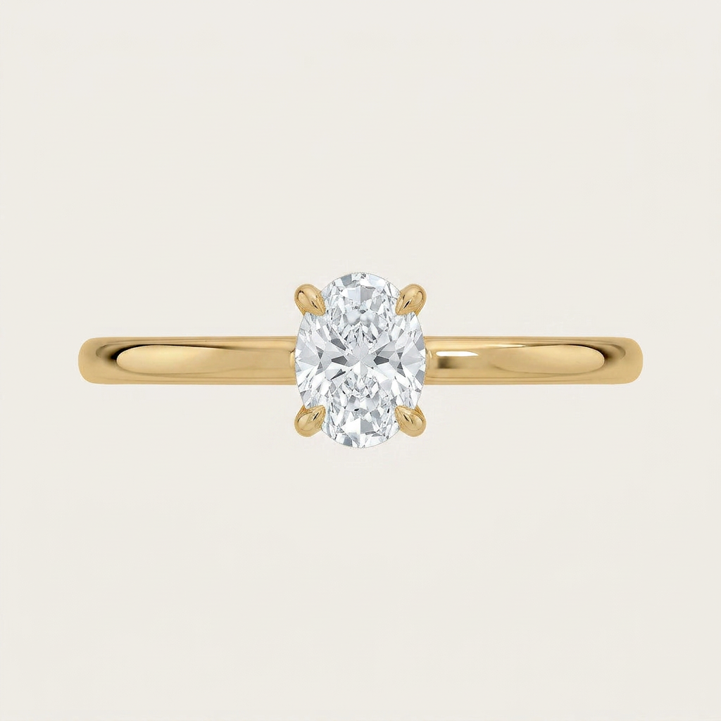 Secret Halo 1.5mm Diamond Ring in 14K Yellow Gold