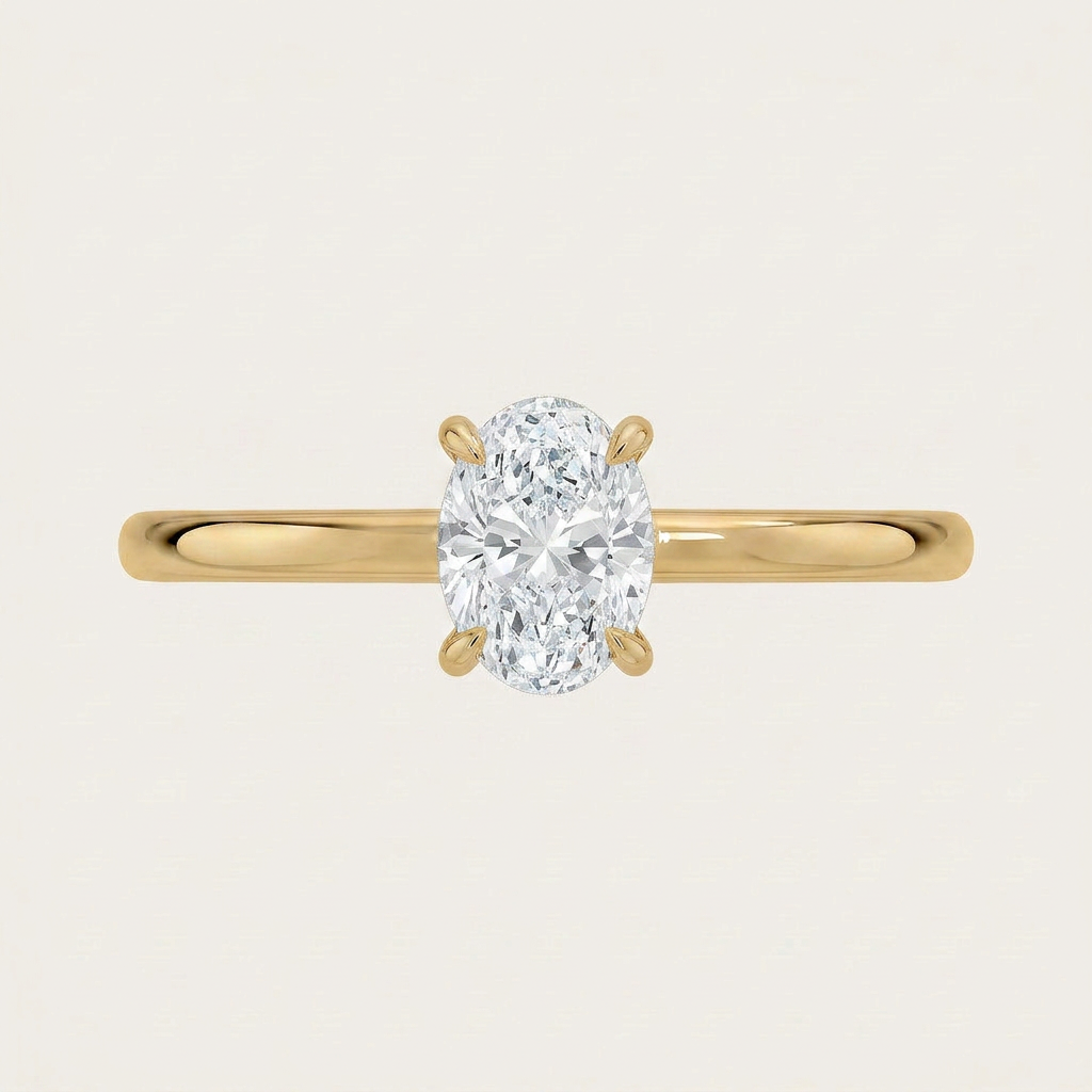 Secret Halo 1.5mm Diamond Ring in 14K Yellow Gold