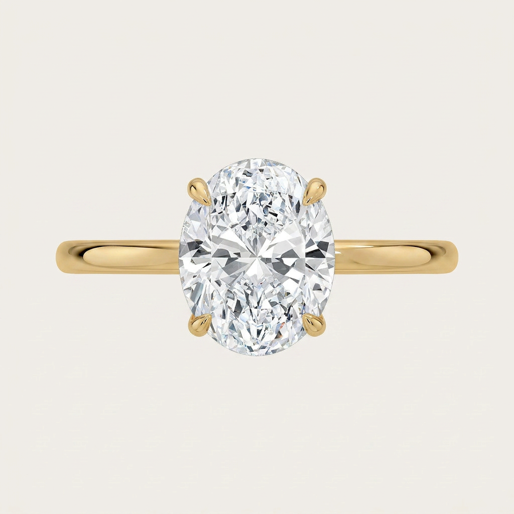 Secret Halo 1.5mm Diamond Ring in 14K Yellow Gold
