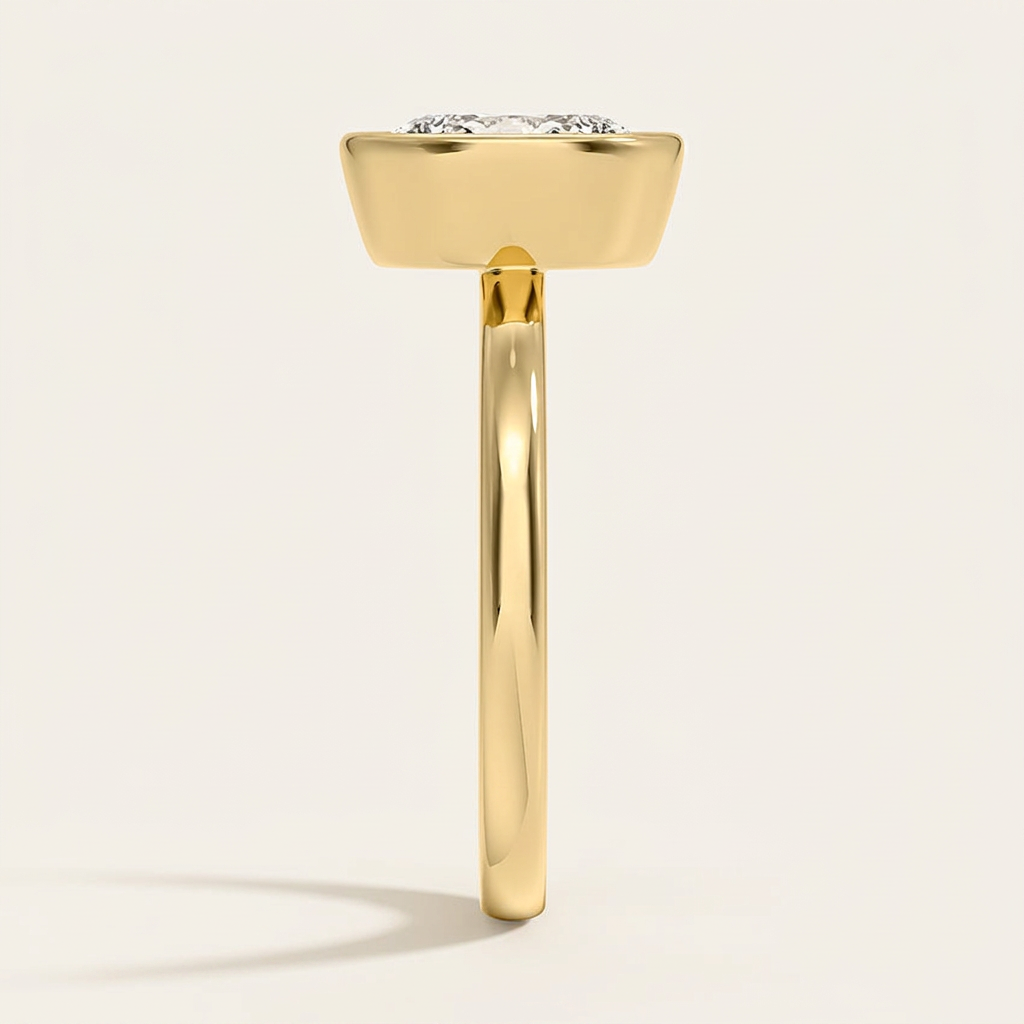 Sylvie Perfect Fit Bezel Solitaire Ring in 14K Yellow Gold