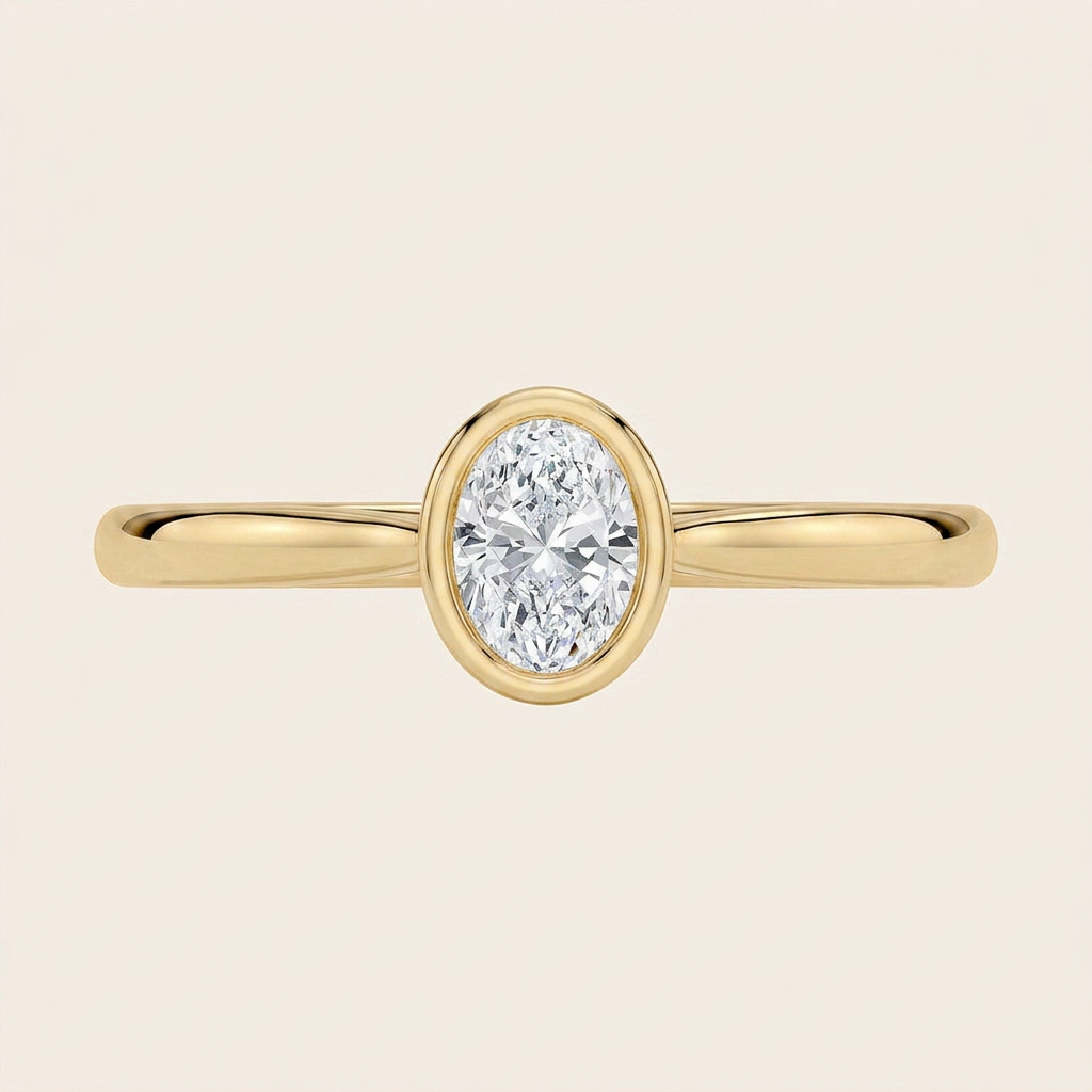 Sylvie Perfect Fit Bezel Solitaire Ring in 14K Yellow Gold