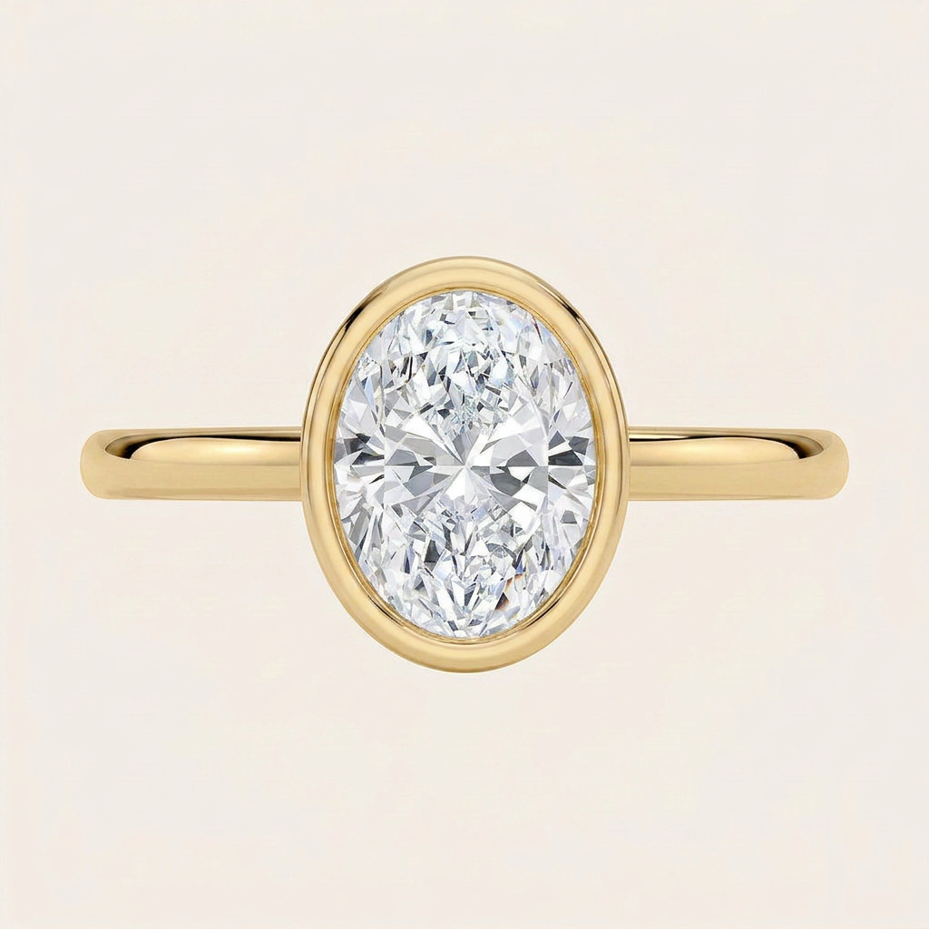 Sylvie Perfect Fit Bezel Solitaire Ring in 14K Yellow Gold