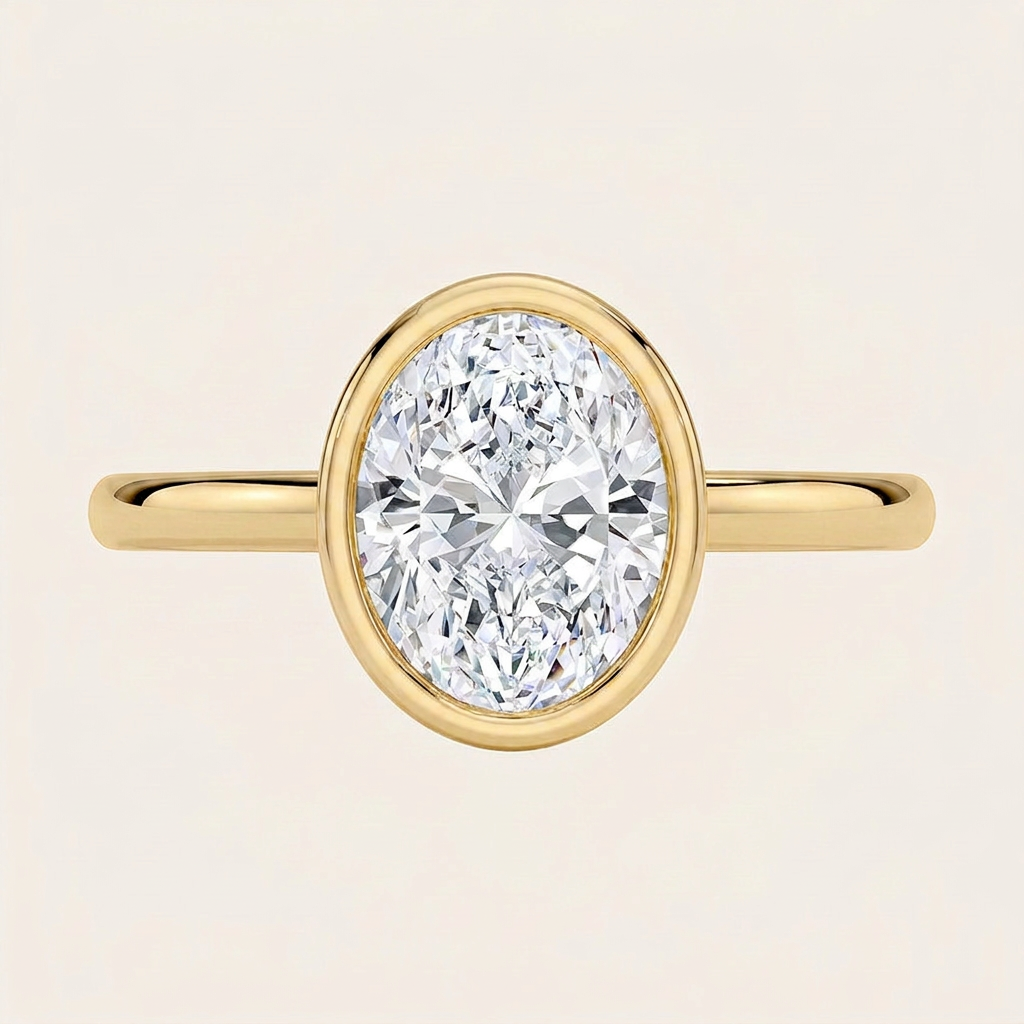 Sylvie Perfect Fit Bezel Solitaire Ring in 14K Yellow Gold