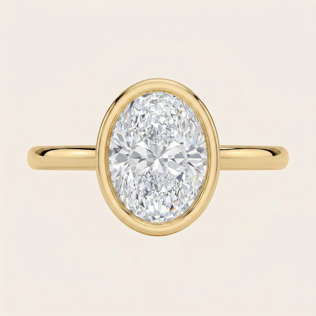 Sylvie Perfect Fit Bezel Solitaire Ring in 14K Yellow Gold