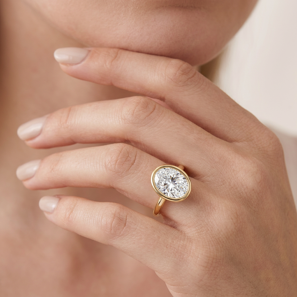 Sylvie Perfect Fit Bezel Solitaire Ring in 14K Yellow Gold