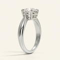 Thea Tapered Solitaire Diamond Ring in 14K White Gold