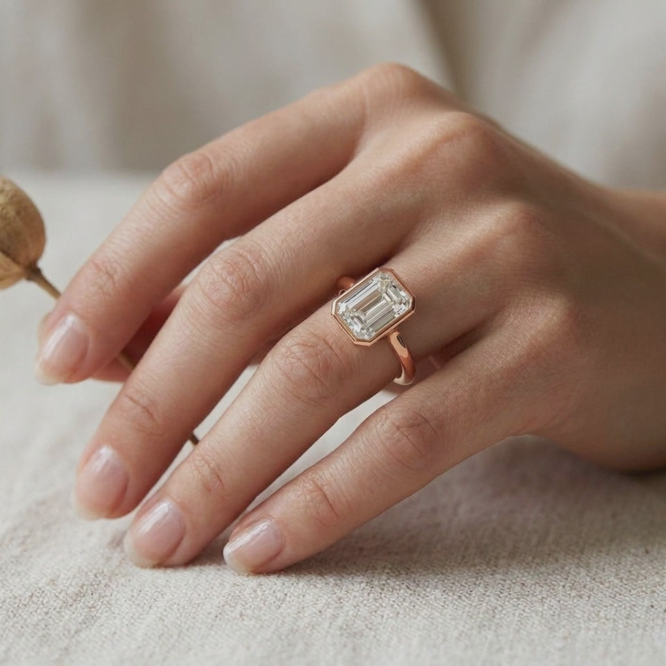 Luna 2mm Bezel Ring in 14K Yellow Gold