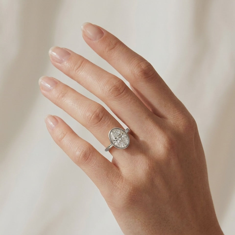 Sylvie Perfect Fit Bezel Solitaire Ring in 14K Yellow Gold